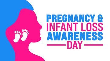 Pregnancy and Infant Loss Awareness Day background or banner design template is observed every year in October. Holiday concept. Template for card, poster, placard, template. eps 10 vector