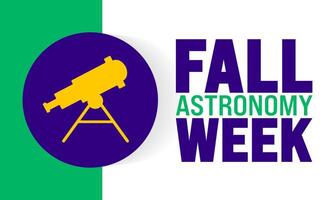 Fall Astronomy Week background or banner design template is observed every year in October. Holiday concept. Template for card, poster, placard, template. eps 10 vector