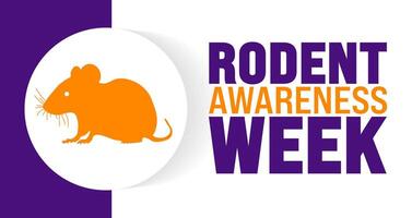 Rodent Awareness Week background or banner design template is observed every year in October. Holiday concept. Template for card, poster, placard, template. eps 10 vector
