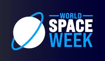 World Space Week background or banner design template is observed every year in October. Holiday concept. Template for card, poster, placard, template. eps 10 vector