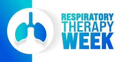 Respiratory Therapy Week background or banner design template is observed every year in October. Holiday concept. Template for card, poster, placard, template. eps 10 vector