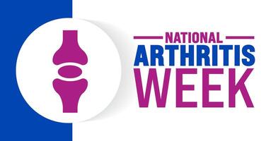 National Arthritis Week background or banner design template is observed every year in October. Holiday concept. Template for card, poster, placard, template. eps 10 vector
