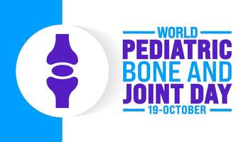 World Pediatric Bone and Joint Day background or banner design template is observed every year in October. Holiday concept. Template for card, poster, placard, template. eps 10 vector