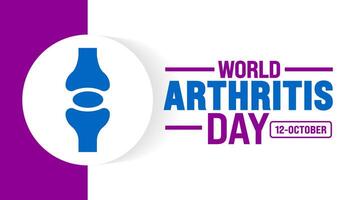 World Arthritis Day background or banner design template is observed every year in October. Holiday concept. Template for card, poster, placard, template. eps 10 vector