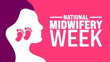 National Midwifery Week background or banner design template is observed every year in October. Holiday concept. Template for card, poster, placard, template. eps 10 vector