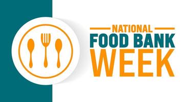 National Food Bank Week background or banner design template is observed every year in October. Holiday concept. Template for card, poster, placard, template. eps 10 vector