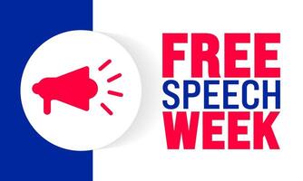 Free Speech Week background or banner design template is observed every year in October. Holiday concept. Template for card, poster, placard, template. eps 10 vector