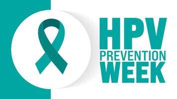 HPV Prevention Week background or banner design template is observed every year in October. Holiday concept. Template for card, poster, placard, template. eps 10 vector