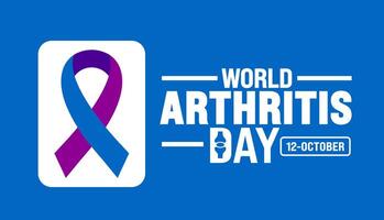 World Arthritis Day background or banner design template is observed every year in October. Holiday concept. Template for card, poster, placard, template. eps 10 vector