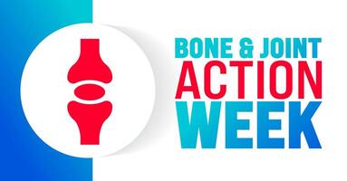 Bone and Joint Action Week background or banner design template is observed every year in October. Holiday concept. Template for card, poster, placard, template. eps 10 vector