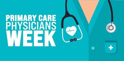 Primary Care Physicians Week background or banner design template is observed every year in October. Holiday concept. Template for card, poster, placard, template. eps 10 vector