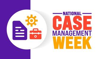 National Case Management Week background or banner design template is observed every year in October. Holiday concept. Template for card, poster, placard, template. eps 10 vector