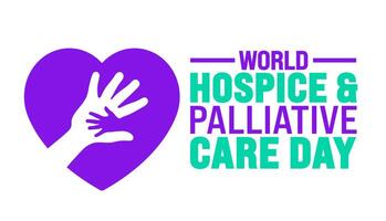 World Hospice and Palliative Care Day background or banner design template is observed every year in October. Holiday concept. Template for card, poster, placard, template. eps 10 vector