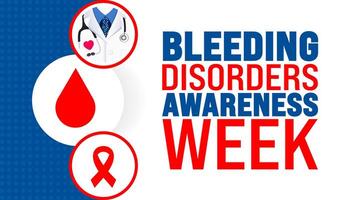 Bleeding Disorders Awareness Week background or banner design template is observed every year in October. Holiday concept. Template for card, poster, placard, template. eps 10 vector