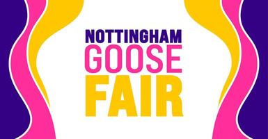 Nottingham Goose Fair background or banner design template is observed every year in October. Holiday concept. Template for card, poster, placard, template. eps 10 vector