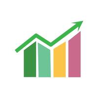 Business graph icon on background for graphic and web design. Creative illustration concept symbol for web or mobile app vector