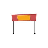 Traffic barrier icon. Flat illustration of traffic barrier icon for web design. billboard icon design graphic elements illustration billboard for various purposes vector