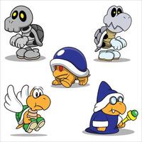Kind of Enemy Turtle Game Collection vector