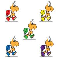 Walking Enemy Turtle Game Collection vector