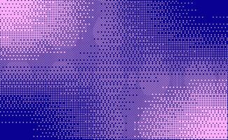 Halftone faded gradient spotted texture. Retro pixelated backdrop. Blue and pink colors. Y2K aesthetics texture. Retro game technology rectangle vector