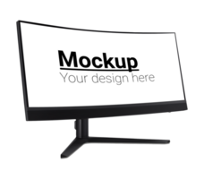 Layout of the monitor without background in isometry psd