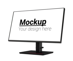 Layout of the monitor no background in isometry psd