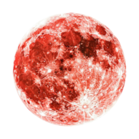 Red Moon On Isolated Background. Satellite Illustration png