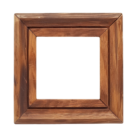 Wooden Photo Frame With a Rustic Finish Isolated On Isolated Background for Artwork Display png