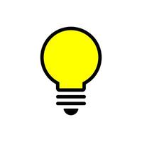 Light bulb icon isolated on white background. Lamp sign symbol vector