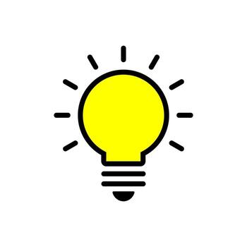 ligero bulbo icono en genérico diseño. lámpara firmar símbolo vector