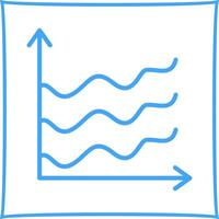 Spline Chart Icon Design vector