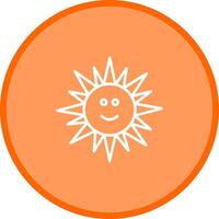 Sun with Face Icon Design vector