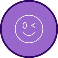 Winking Face Icon Design vector