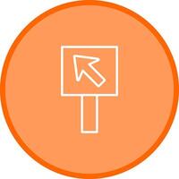 Diagonal Up Left Arrow Icon Design vector