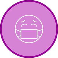 Face with Medical Mask Icon Design vector