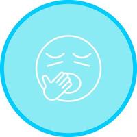 Yawning Face Icon Design vector