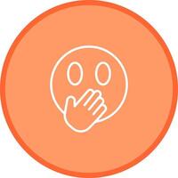 Face with Hand Over Mouth Icon Design vector