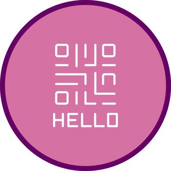 qr código texto icono diseño vector