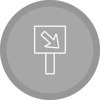 Diagonal Down Right Arrow Icon Design vector