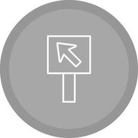 Diagonal Up Left Arrow Icon Design vector