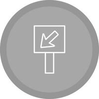 Diagonal Down Left Arrow Icon Design vector
