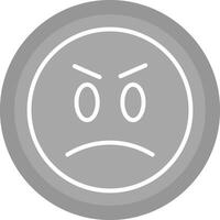 Angry Face Icon Design vector