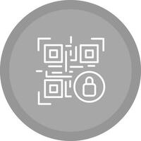 QR Code Encryption Icon Design vector