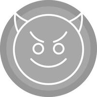 Smiling Face with Horns Icon Design vector