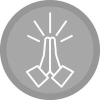 Folded Hands Icon Design vector