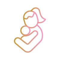 Mother and Child Icon Design vector
