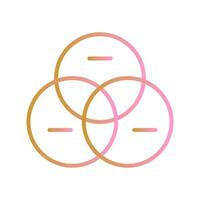 Venn Diagram Icon Design vector