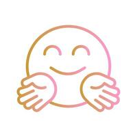 Hugging Face Icon Design vector