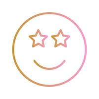 Star-Struck Icon Design vector