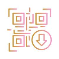 QR Code Download Icon Design vector